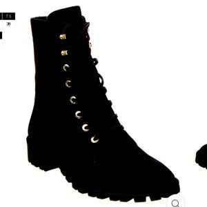 Stuart Weitzman Suede Combat Booties